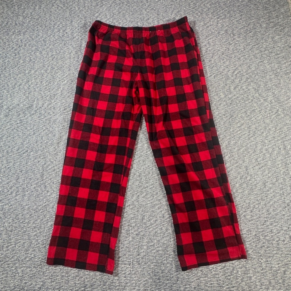 Wondershop Target Womens XL Red Black Buffalo Plaid Fleece Pajama Pants Holiday - Picture 1 of 5